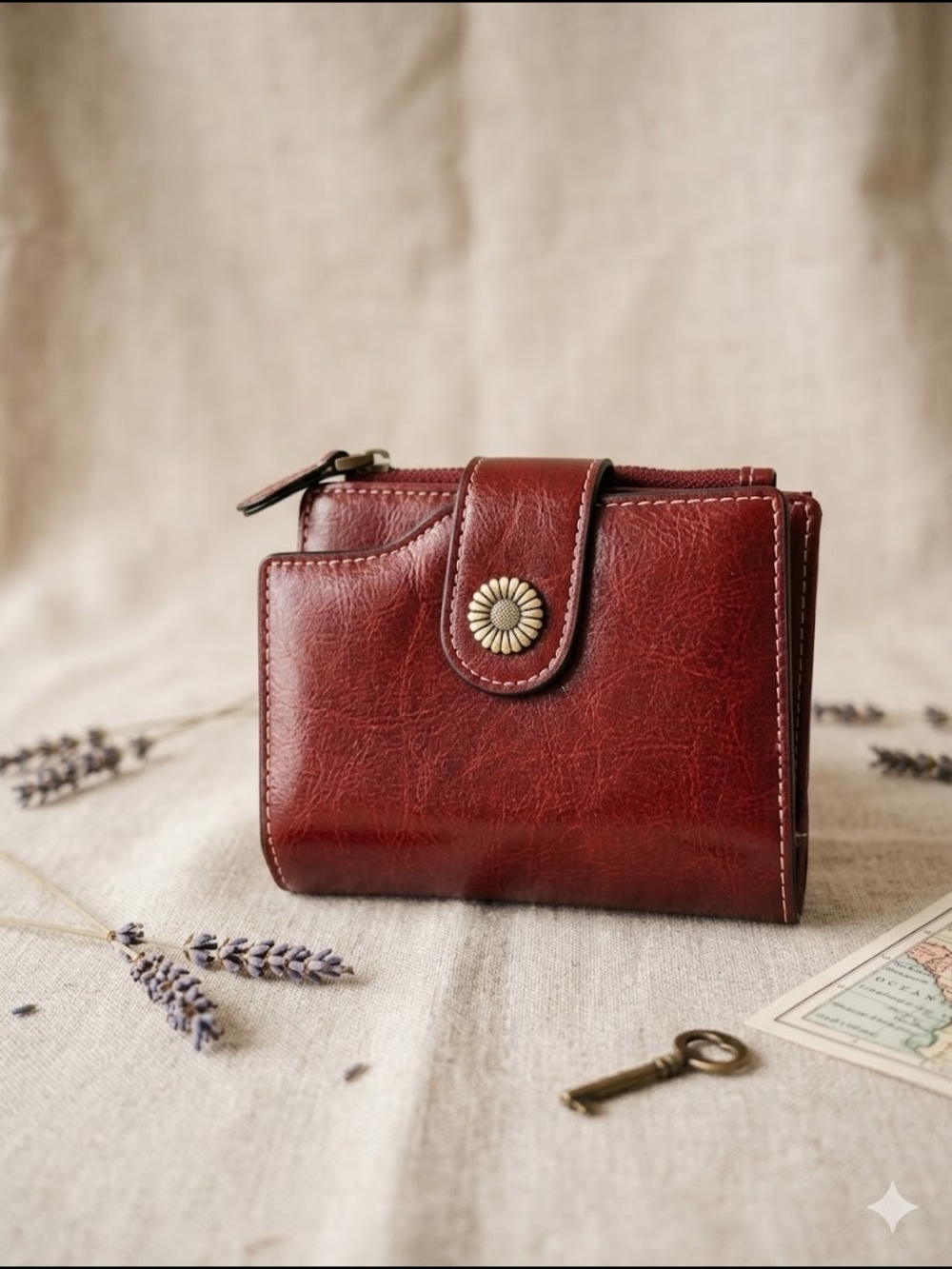 Classic Women's Wallet - Burgundy